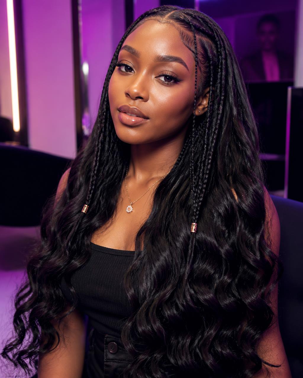 Glossy waves styled at Aura Era